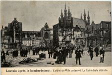 Louvain apres le bombardement