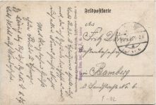 Hauptstrasse in Sissonne - Feldpost Bayr. Res. Inf. Regiment 7