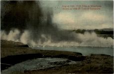 Dike at Miraflores blown up with 20 Tons of Dynamite 1913