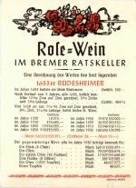 Bremen, Rose-Wein im Bremer Ratskeller