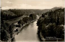 Frankenberg i.Sa., Zschopautal, Blick vom Harrasfelsen