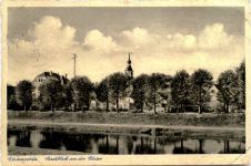 Elsterwerda, Stadtblick von der Elster