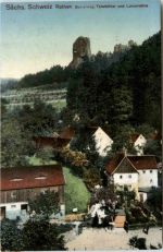 Rathen, Sächs. Schweiz, Basteiweg, Talwächter und Lokomotive