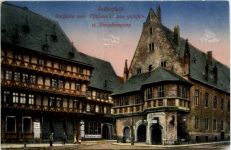 Halberstadt, Rathaus vom Eischmarkt aus gesehen u. Haupteingang