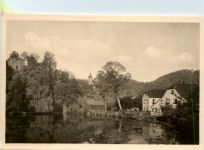 Tharandt, Schlossteich mit Blick zur Ruine