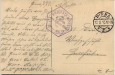 Pirna - Pionier Bataillon No. 12 - Feldpost