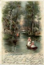 Gruss aus dem Spreewald - Litho