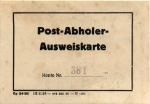 Peitz - Post Abholer Ausweis