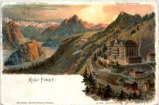 Rigi First - Litho Steinmann 1900
