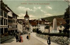 Liestal - Oberes Tor mit Bauern Denkmal