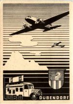 LUBA Dübendorf 1941 - Fahrbares Automobil Postbüro mit Sonderstempel