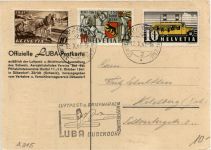 LUBA Dübendorf 1941 - Fahrbares Automobil Postbüro mit Sonderstempel