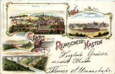 Gruss aus Remscheid-Hasen - Litho