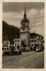 Altdorf - Dorfplatz mit Telldenkmal
