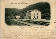 Bahnhof Zöblitz - Gruss aus dem Erzgebirge - Marienberg