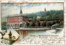 Berlin - Gruss aus Woltersdorfer-Schleuse - Litho