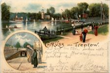 Gruss aus Treptow - Litho