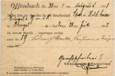 Ganzsache Offenbach - Liste der Genossen