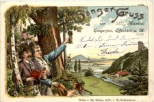 Offenbach - Sängerfest 1898 - Litho