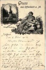Gruss aus Offenbach - Krieger Denkmal