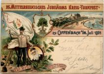 Offenbach - 25. Kreis Turnfest 1901 - Litho