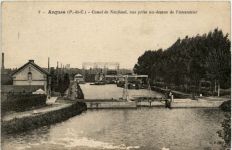 Arques, Canal de Neufosse, vue prise au-dessus de lÀscenseur
