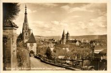 Esslingen am Neckar, Blick v.d. Neckarhalde auf Frauen-u. Stadtkirche
