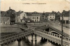 Le Mans, Pont en X et Quartier du pre