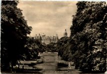 Schwerin, Blick von den Kaskaden auf den Kreuzkanal und das Schloss