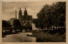 Plauen, König Albert Brücke mit Johanniskirche