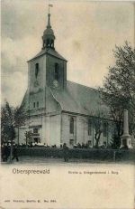 Spreewald, Kirche und Kriegerdenkmal in Burg