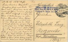 Carvin - Quartier d Epinoy - Feldpost 4. bayr. Inf. Division