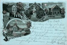 Gruss aus dem Spreewald - Burg - Litho