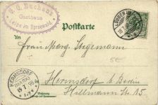 Gruss aus dem Spreewald - Kornernte in Burg- Litho