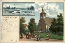 Gruss aus Burg - Litho
