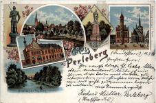 Gruss aus Perleberg - Litho