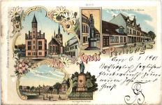 Gruss aus Perleberg - Litho