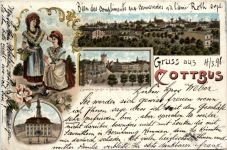 Gruss aus Cottbus - Litho
