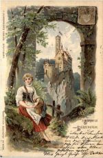 Bärbele vom Lichtenstein - Litho - Honau