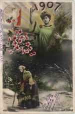 Neujahr - Jahreszahl 1907