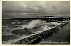 Nordseebad Büsum - Südstrand bei Sturmflut
