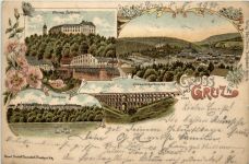 Gruss aus Greiz - Litho