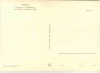 Stassfurt, Turmgasse mit Eulenturm und Blick zum Schiefen Turm