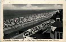 Seebad Arendsee, Blick auf Kurhausterrasse und Strand