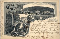 Gruss aus Jordanbad bei Biberach - Litho 1896