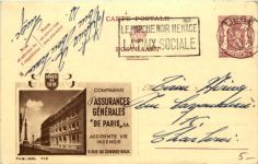 Liege - Assurances Generales de Paris - Ganzsache