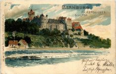 Bernburg - Herzogliches Schloss - Litho
