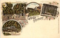 Gruss aus Pyrmont - Litho