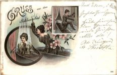 Gruss aus dem Schlammbad Eilsen - Litho