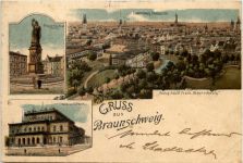 Gruss aus Braunschweig - Litho